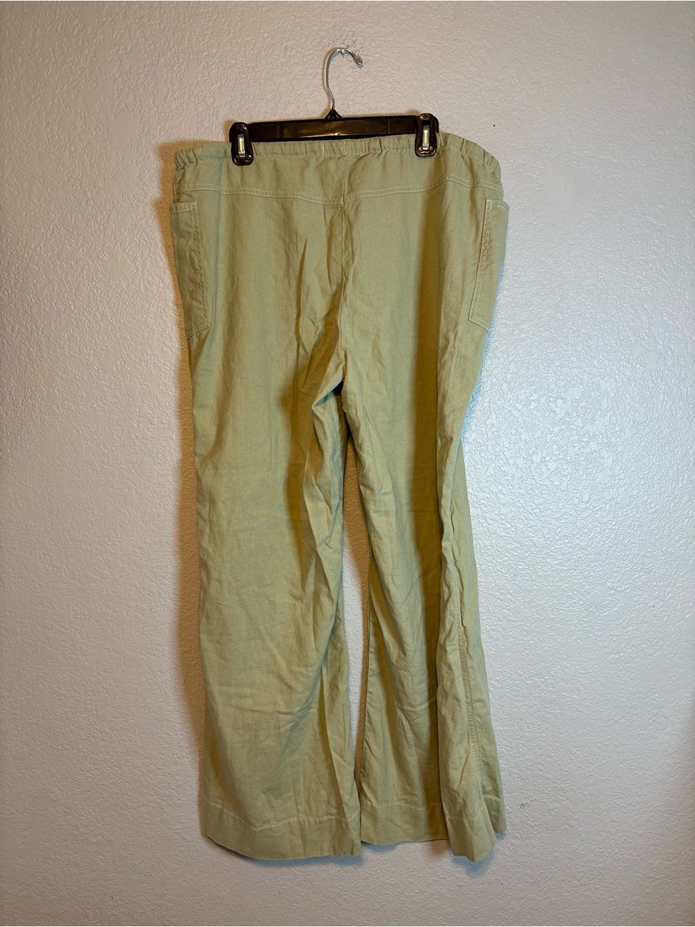 BDG Olive Five-Pocket Linen Pants Urban Outfitters Olive Green - Picture 3 of 11